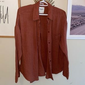 A&F crinkle oversized shirt ✨